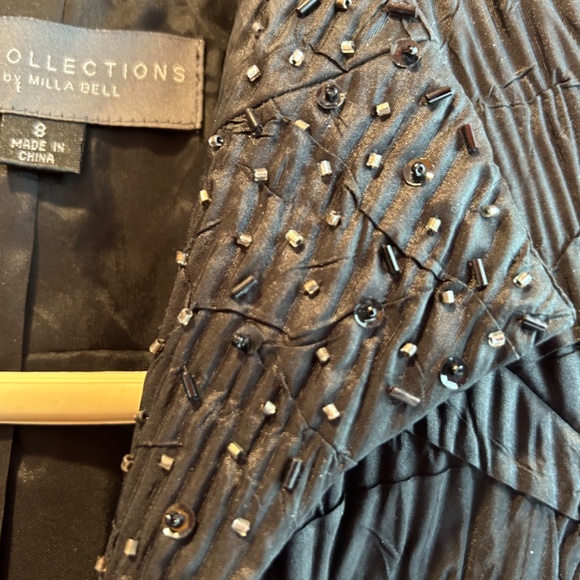 KM Collections  by Milla Bell Black Jacket Size 8 - Picture 8 of 14